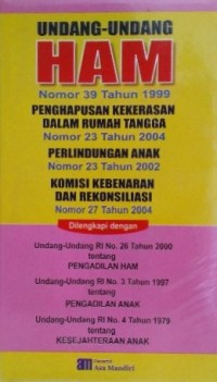 Undang-Undang HAM Nomor 39 Tahun 1999