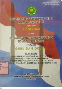 Undang-Undang Republik Indonesia Nomor 20 tahun 2003