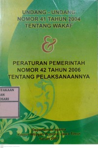 Undang-Undang Nomor 41 Tahun 2004 Tentang Wakaf