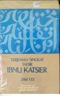 Terjemah Singkat Tafsir Ibnu Katsier Jilid 3